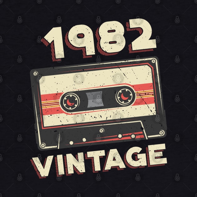 Vintage 1982 Retro Cassette Tape 38th Birthday by aneisha